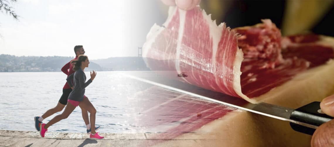 El Jamón aumenta el rendimiento deportivo, se recomienda consumir 40gr durante 90 días
