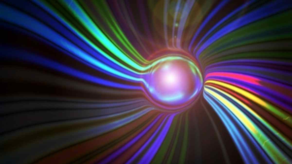 Ilustración de un fotón atrapado en un superátomo durante experimento chino para red cuántica global.