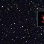 Agujero negro más antiguo del universo captado por el telescopio James Webb.