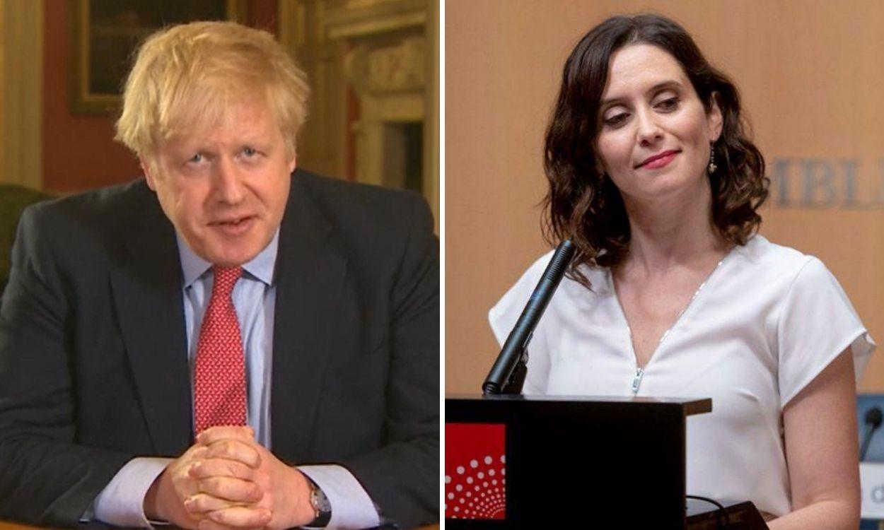 Boris Johnson guarda cuarentena por coronavirus a diferencia de Ayuso