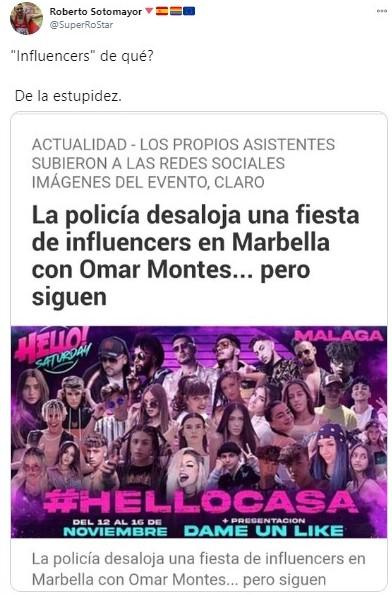 Sotomayor opina sobre la fiesta de influencers en Marbella Sotomayor opina sobre la fiesta de influencers en Marbella