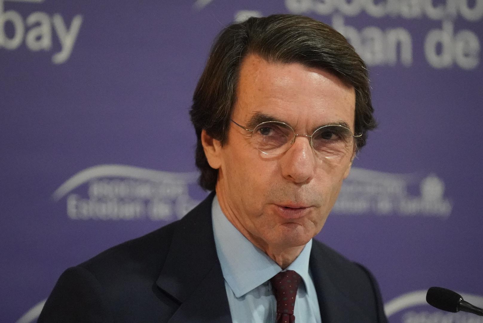 El expresidente del Gobierno José María Aznar. Fuente: Europa Press.