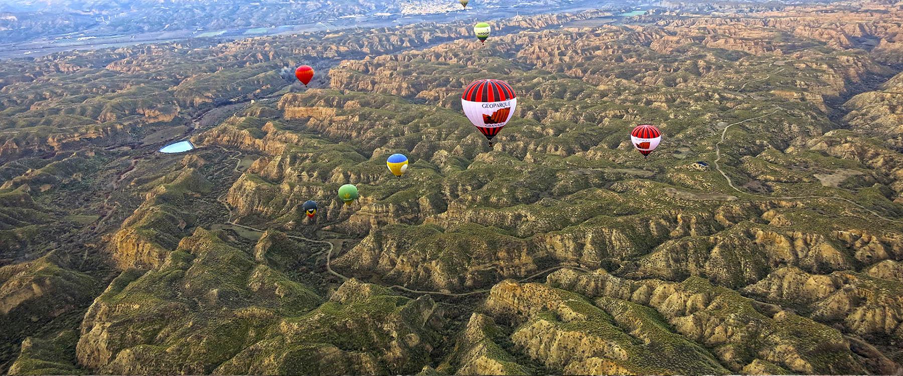 El Geoparque se ha convertido en un referente para las personas a las que gusta pasear en globo