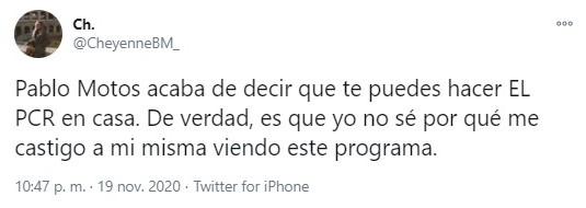 Critcas a Pablo Motos por hacerse la PCR en el programa