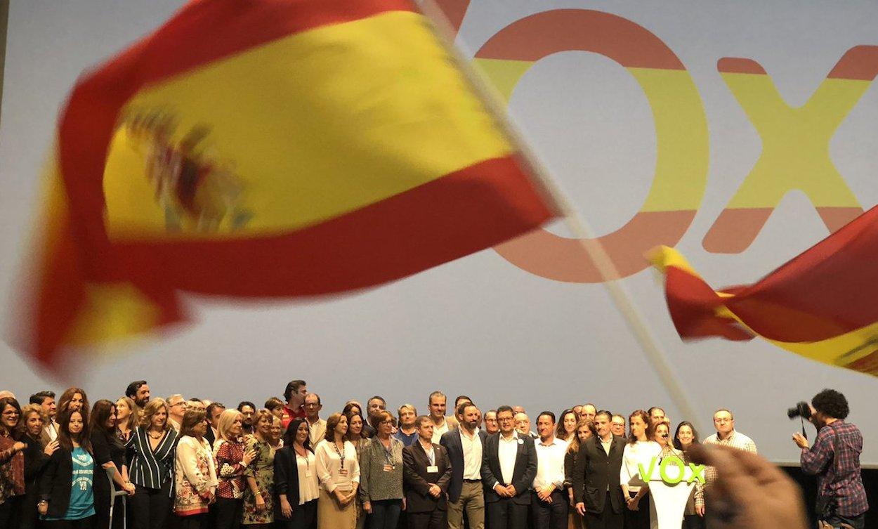 Imagen de archivo de un acto electoral de Vox en Andalucía.