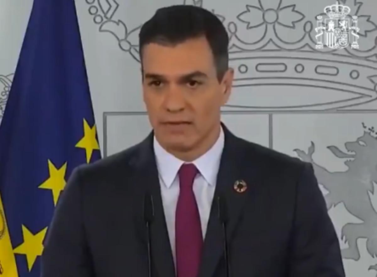 Sánchez durante su comparecencia para explicar el Plan de Vacunación