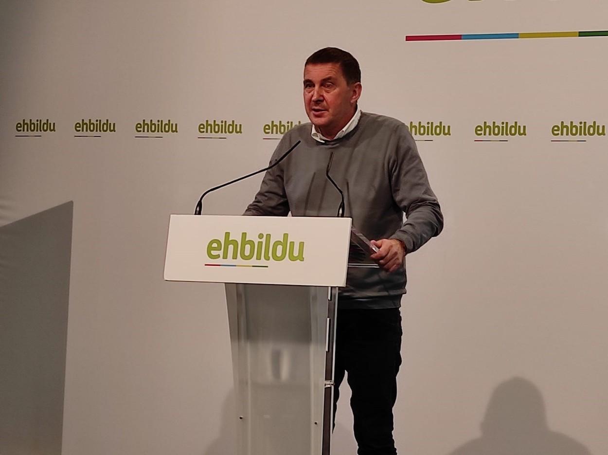 Arnaldo Otegi en rueda de prendsa