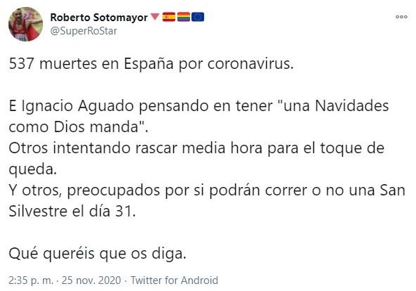 Roberto Sotomayor critica a los defensores de la navidad