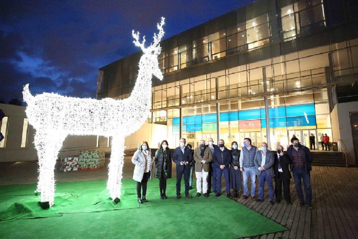 Encendido del reno en la diputación de Málaga