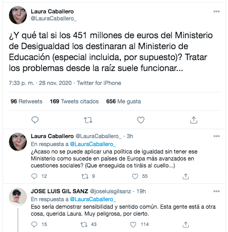 Tuit José Luis GIl contra Irene Montero Tuit José Luis GIl contra Irene Montero