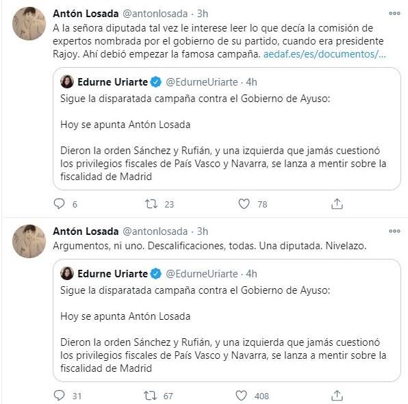 Respuesta de Antón Losada a diputada del PP