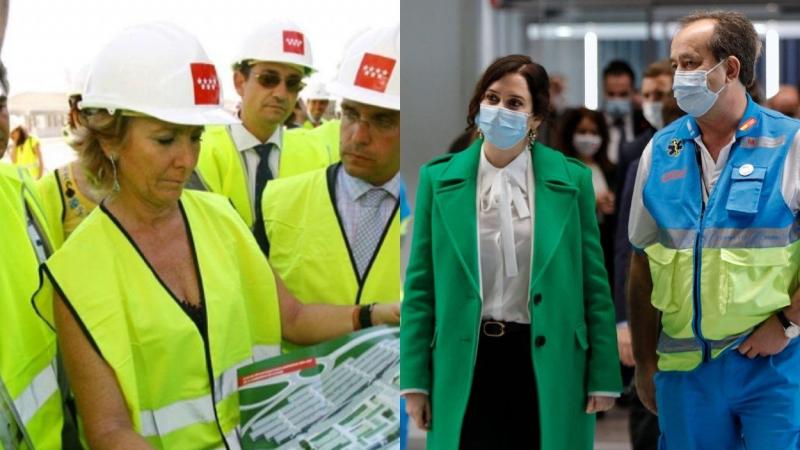 Fotomontaje con imágenes de Esperanza Aguirre e Isabel Díaz Ayuso