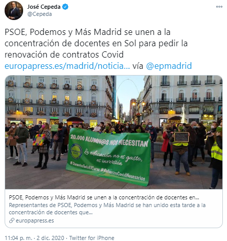 Tuit de José Cepeda