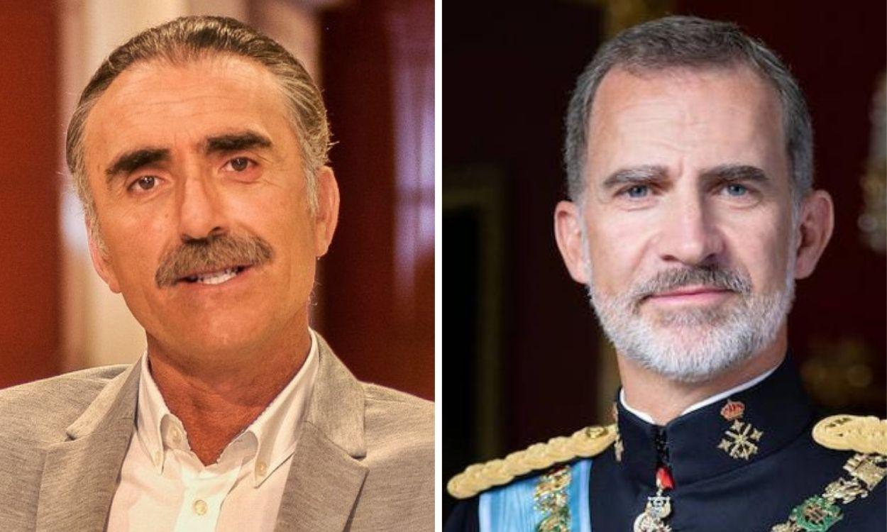 Juan y Medio y el rey Felipe VI. Elaboración propia