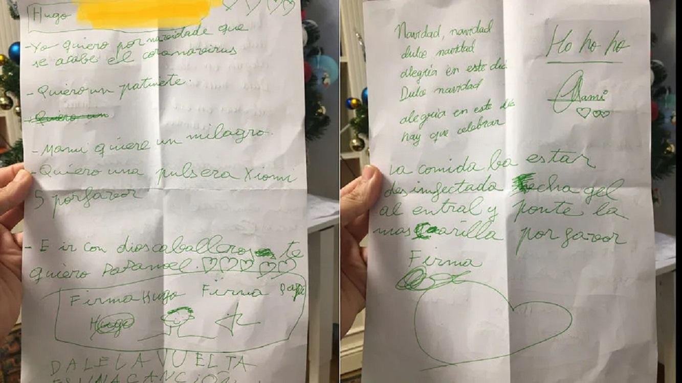 Carta a Papá Noel de Hugo.