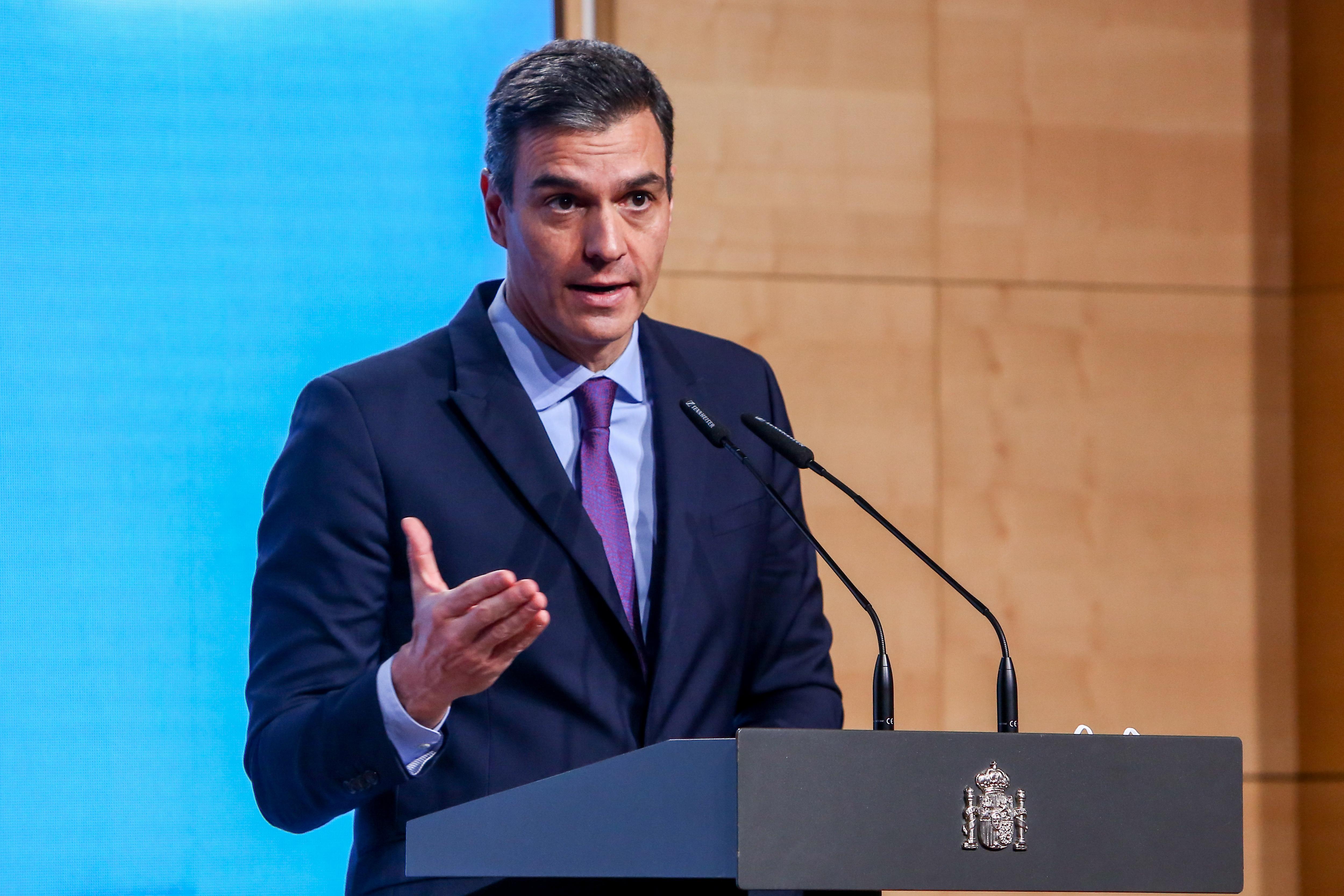 El presidente del Gobierno, Pedro Sánchez