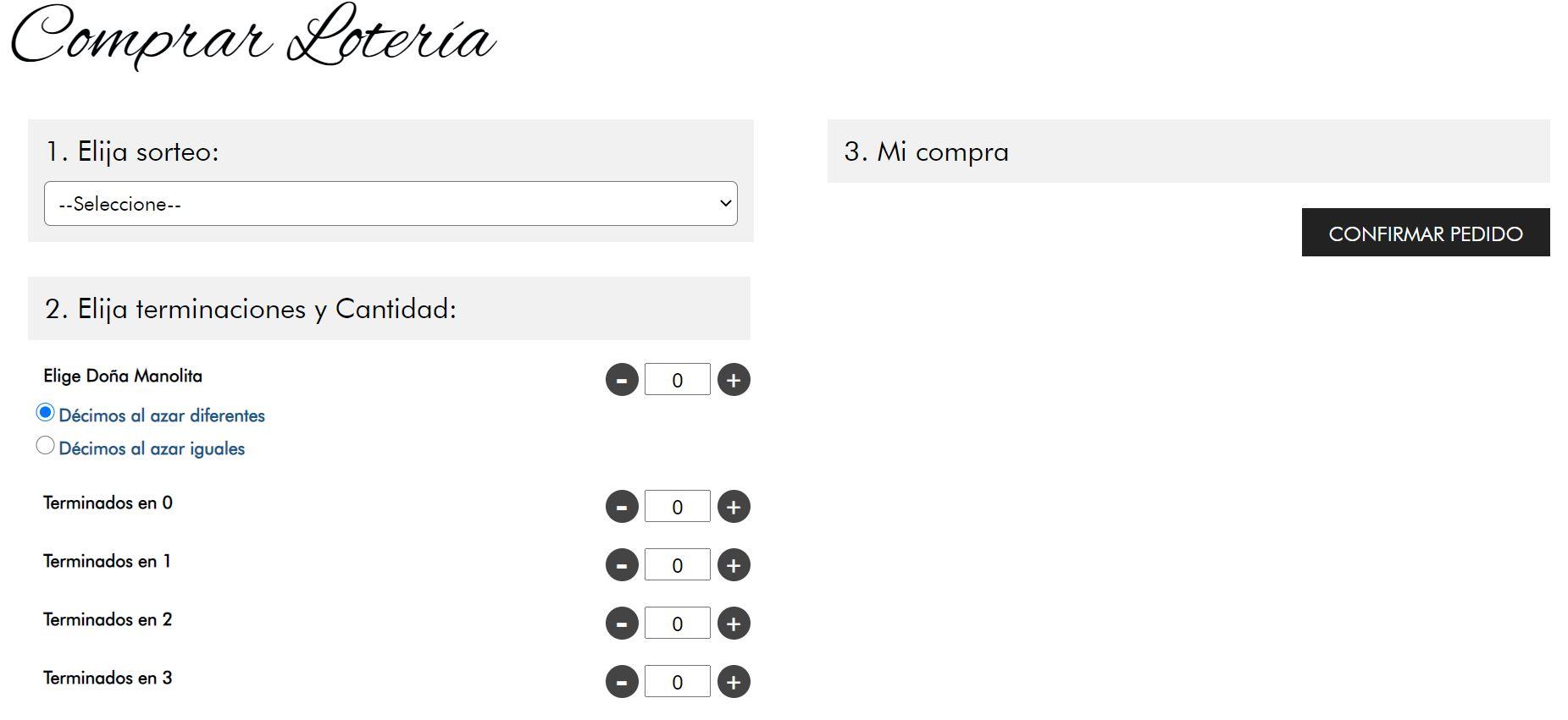 Comprar lotería en la página web de Doña Manolita