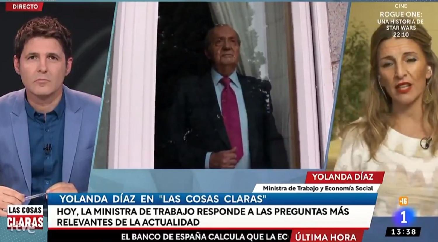 Yolanda Díaz en 'Las cosas claras'. Fuente: RTVE.