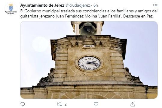 Ayuntamiento de Jerez sobre muerte Juan Parilla Ayuntamiento de Jerez sobre muerte Juan Parilla