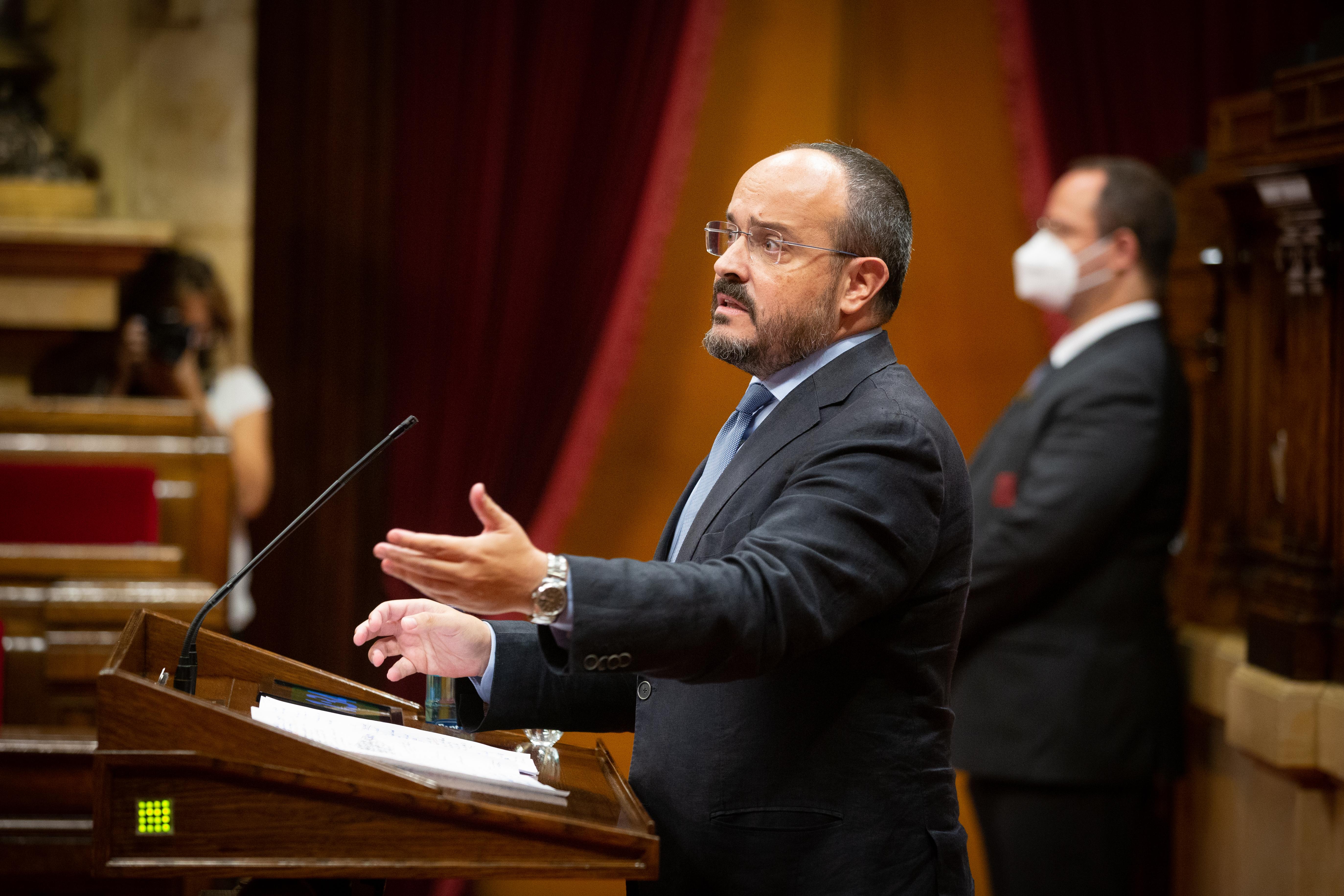 El candidato del PP a las elecciones catalanas, Alejandro Fernández. Fuente: Europa Press.