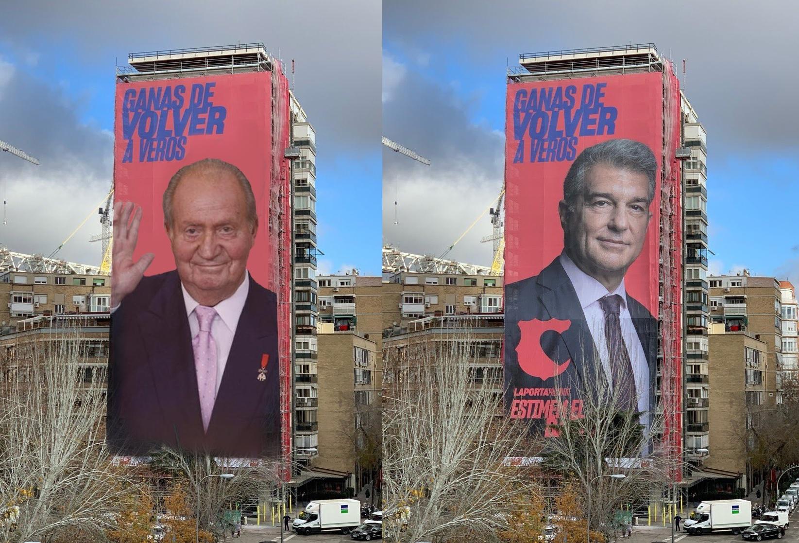 Bromas con la campaña publicitaria de Joan Laporta en Madrid. Twitter