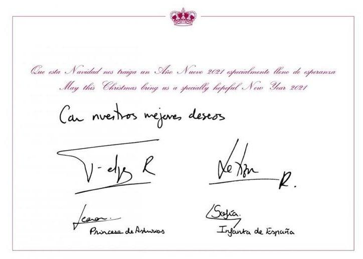 Felicitación por la Navidad de los Reyes de España