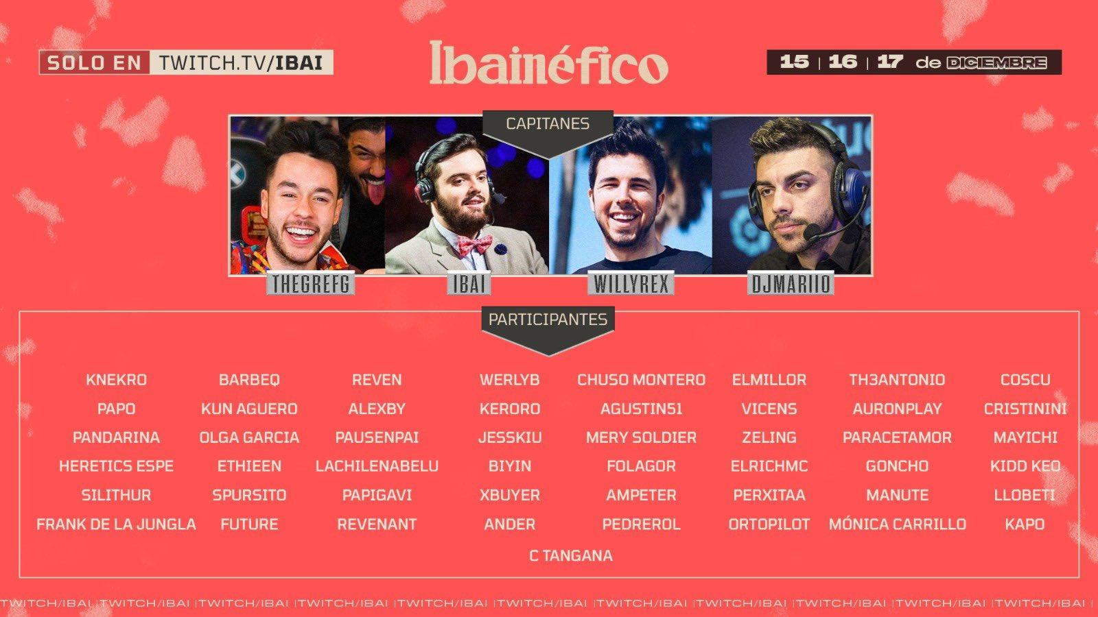 53 celebridades participarán en el Ibainéfico