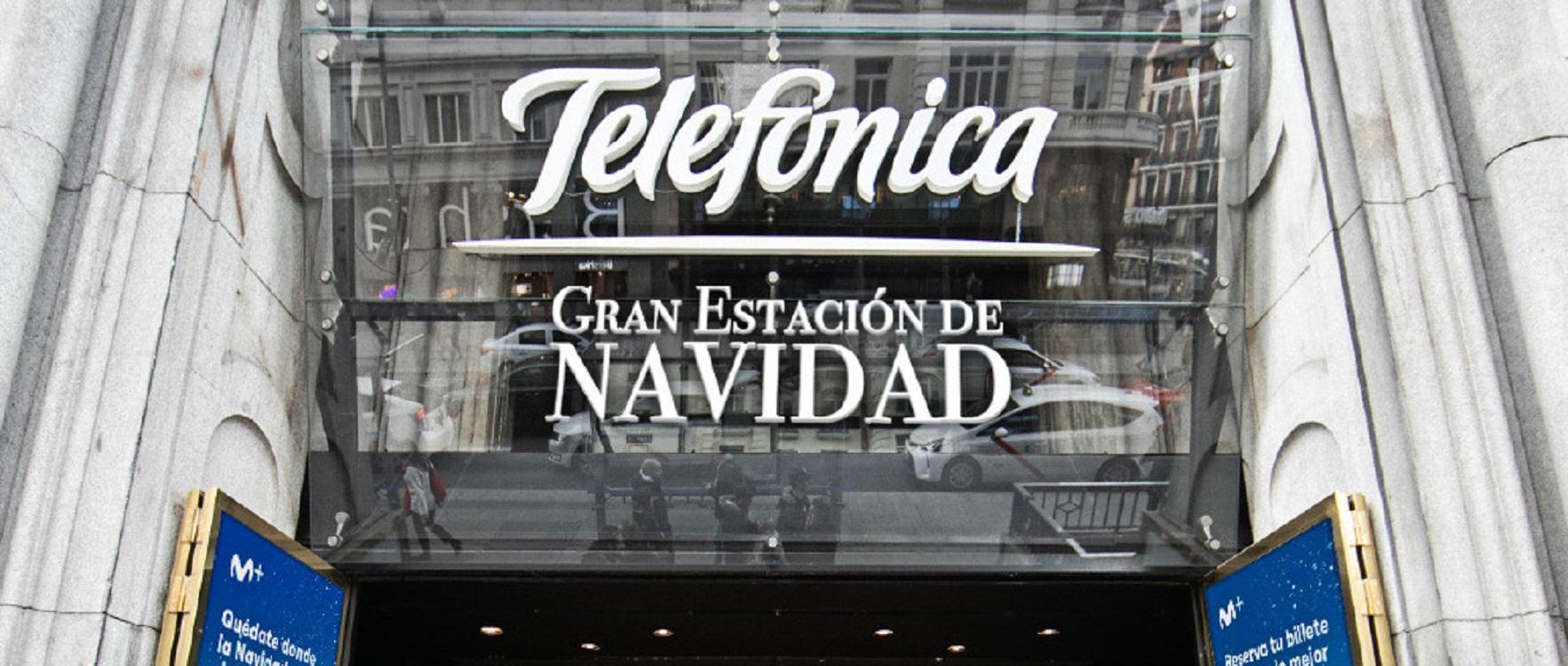 Gran Estación de Navidad de Telefónica, situado en la Gran Vía de Madrid