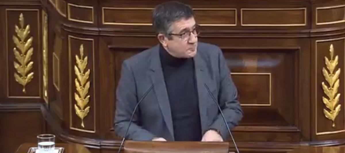 El diputado Patxi López en el Congreso de los Diputados