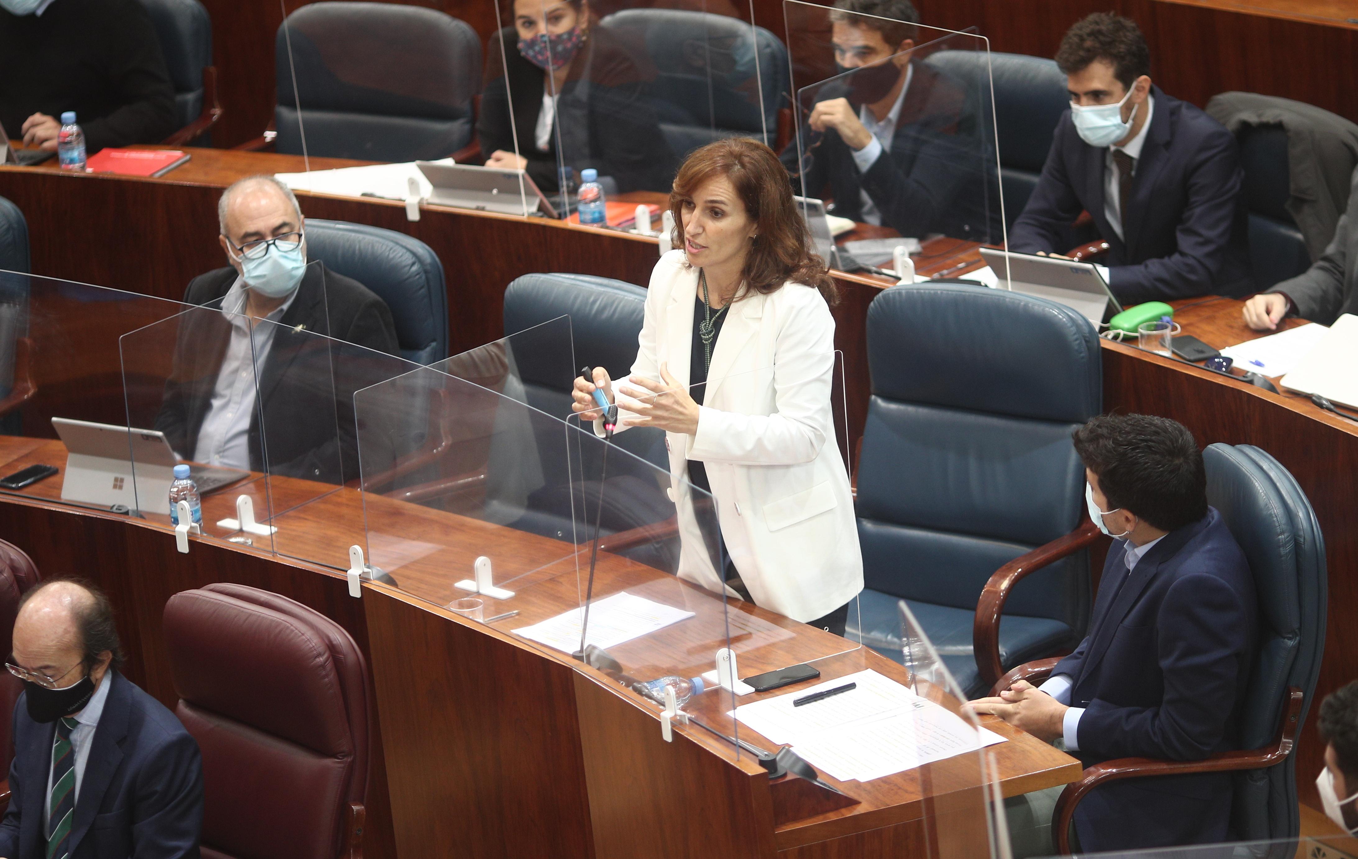 Mónica García en la Asamblea de Madrid. Europa Press