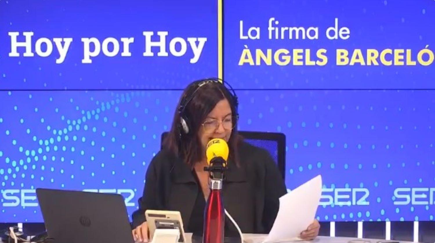 La presentadora de 'Hoy por hoy', Àngels Barceló, en una imagen de archivo. Fuente: Cadena Ser.
