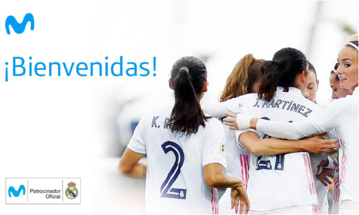 Movistar patrocina al primer equipo femenino de fútbol del Real Madrid
