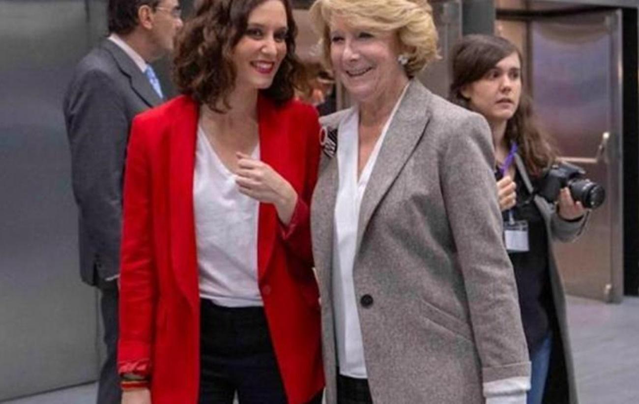 Isabel Díaz Ayuso y Esperanza Aguirre. 