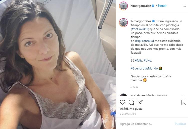 Himar González ingresada en el hospital