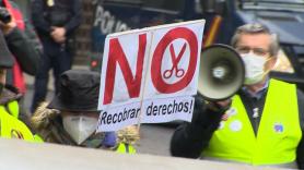 Protesta en Madrid en defensa de las pensiones