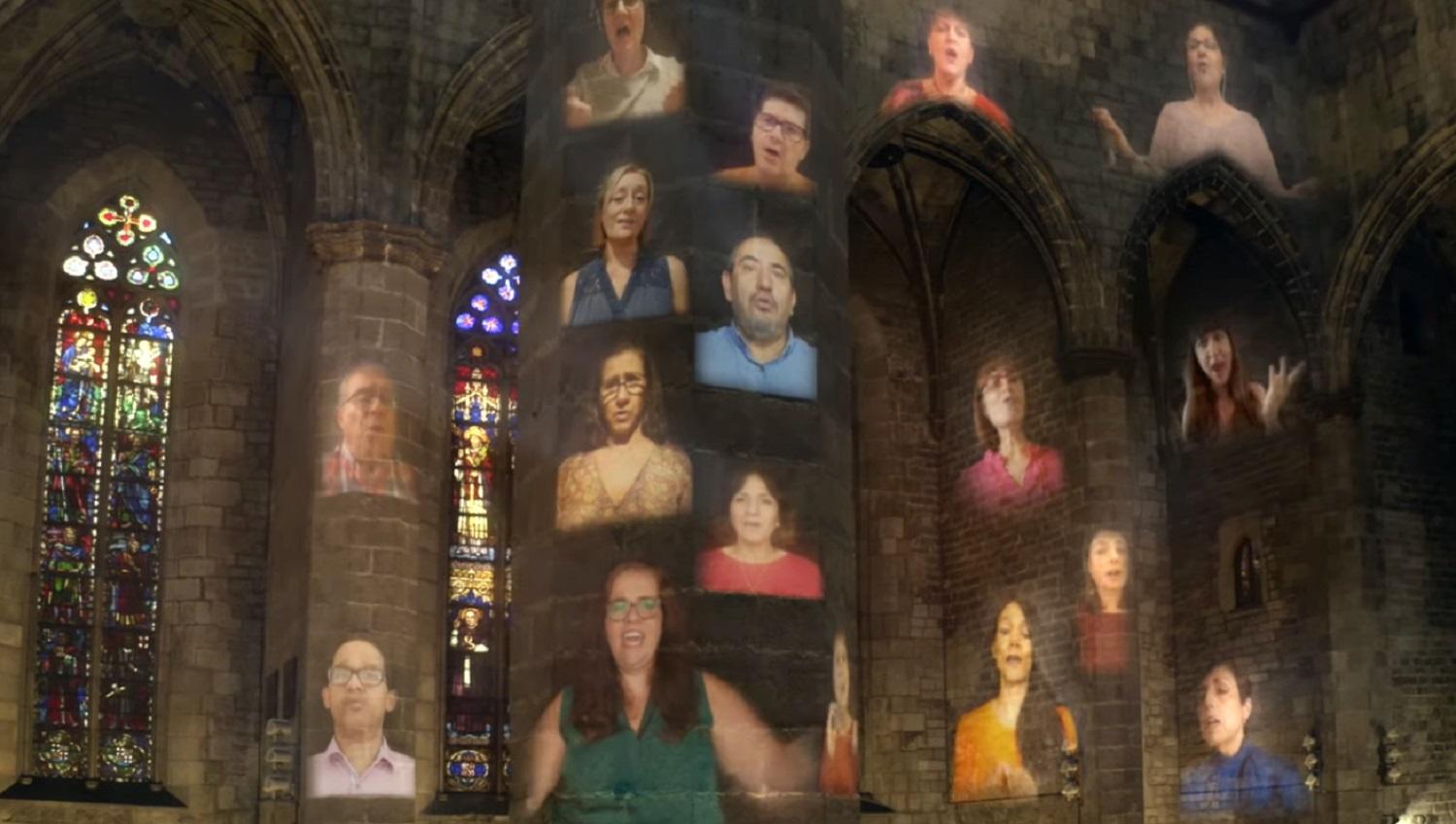 El vídeo del concierto fusiona las imágenes de los 352 participantes del coro con las grabadas en la Basílica de Santa María del Mar
