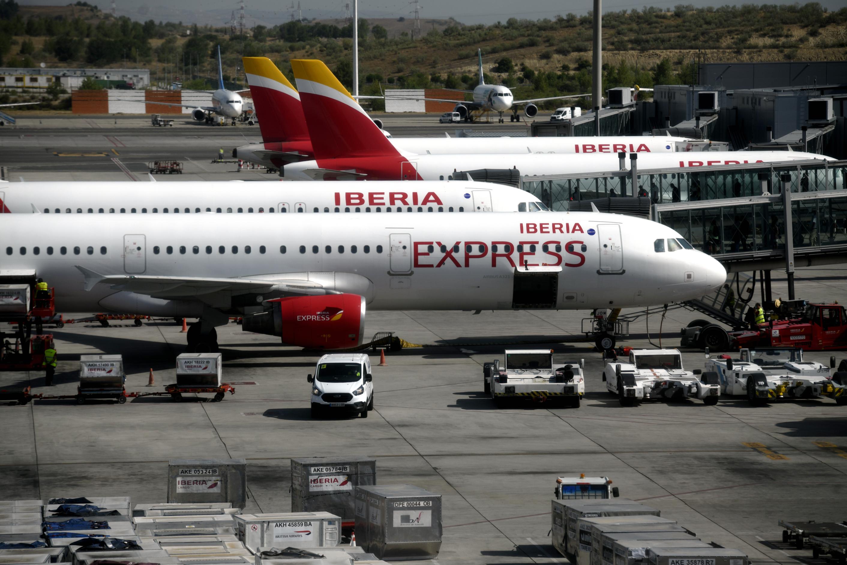 Aviones de la compañía aérea española Iberia. EP