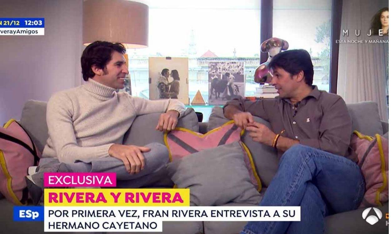 Fran y Cayetano Rivera en el programa 'Espejo Público'.