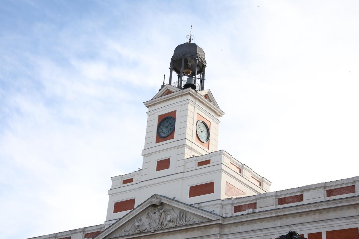 Imagen del reloj de la Puerta del Sol