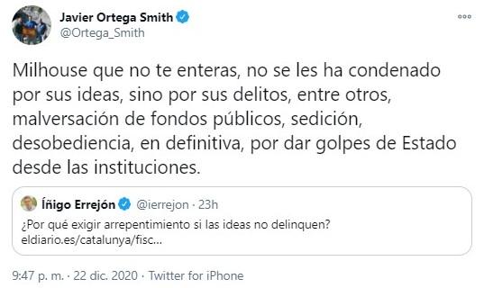 ortega smith llama milhouse a errejón