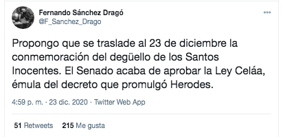 Mensaje de Sánchez Dragó sobre la Ley Celaa