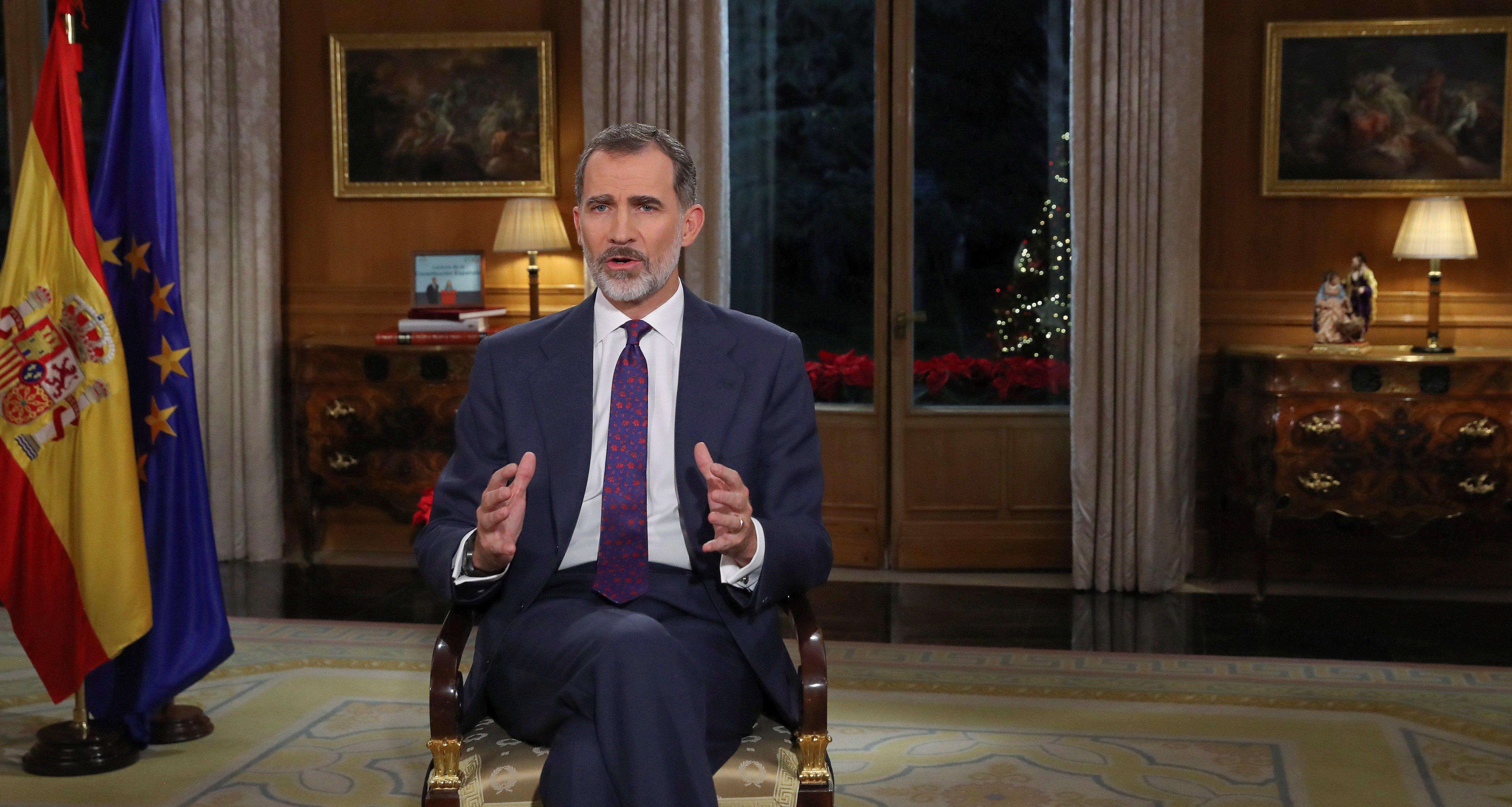 Felipe Vi en uno de sus dicursos de Navidad