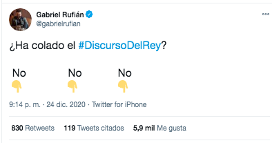Rufián sobre Felipe VI