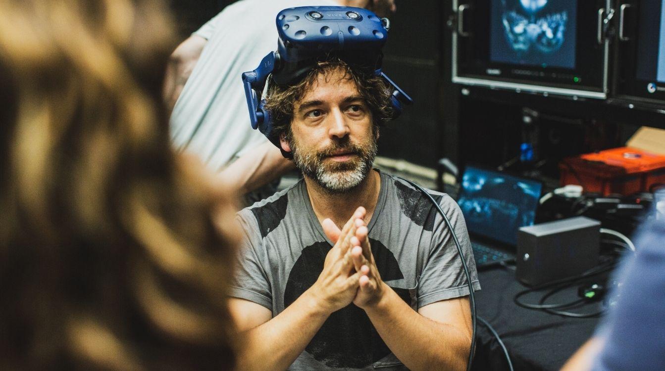 Igor Cortadellas, director del proyecto Symphony, un viaje virtual al corazón de la música clásica, en un instante del rodaje de la película.