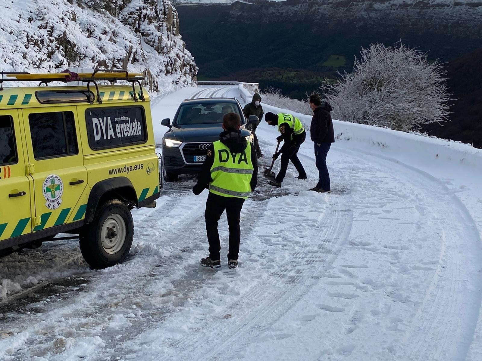 Nieve en el Puerto de Orduña. EP