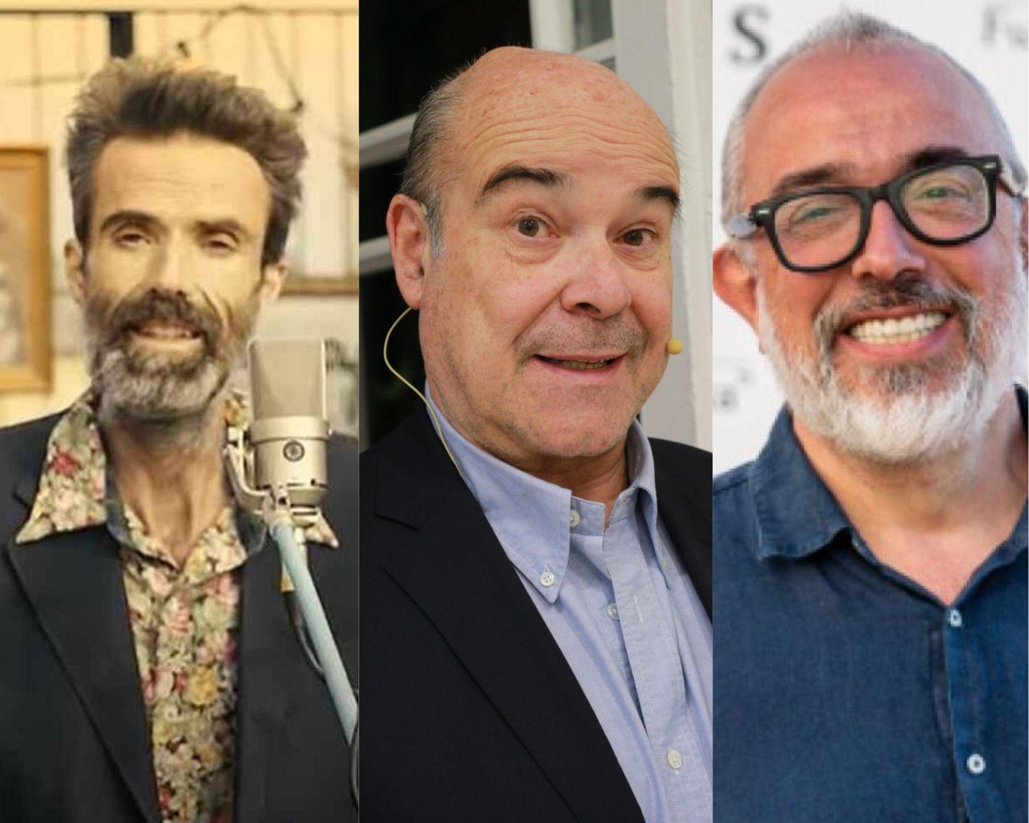 El cantante, Pau Donés; el actor, Antonio Resines; y el director de cine, Álex de la Iglesia.