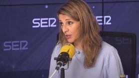 La ministra de Trabajo, Yolanda Díaz, en la entrevista en Cadena SER