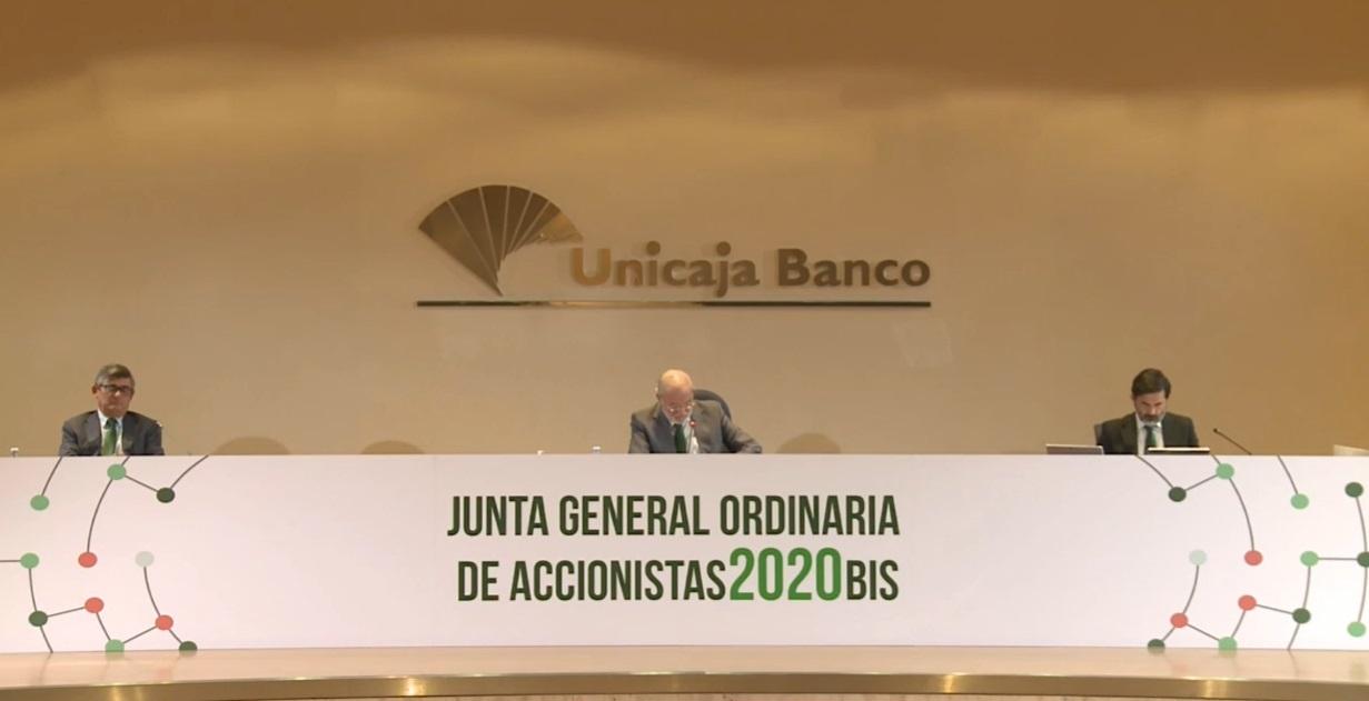 Junta General de Accionistas de Unicaja, celebrada en octubre de 2020. Europa Press