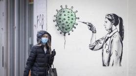 Arte callejero con motivo del coronavirus en Escocia. EP