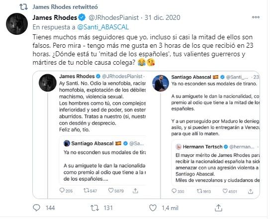 Segundo mensaje de Rhodes a Abascal